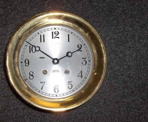 Vintage Brass Bell Clock CO Ships Quartz Clock 