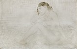Thumbnail of LÉONARD TSUGUHARU FOUJITA (1886-1968) Nu assis (Jacqueline Barsotti-Goddard) (Painted in Paris in 1929) image 1