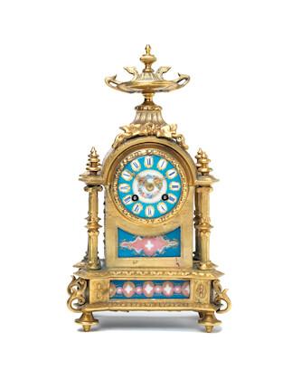 Bonhams : A late 19th century French porcelain mounted gilt metal ...
