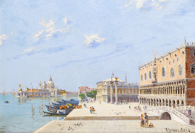 Bonhams : Antonietta Brandeis (Czechoslovakian, 1849-1910) La Piazzetta;  Palazzo Ducale, Venezia