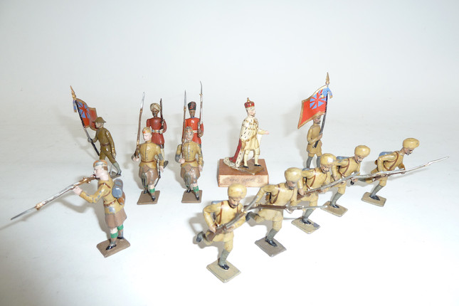 Soldats De Plomb CBG Mignot - Tirailleurs (Turcos) - Armée Coloniale Française - Échelle 1/32 (60mm) - Rares