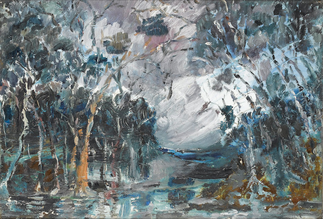 Bonhams : Cecil Higgs (South African, 1900-1986) Winter landscape