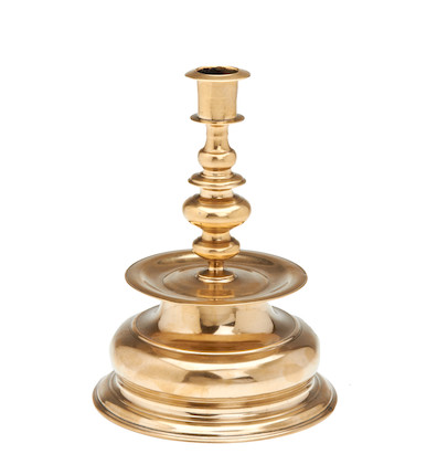 Bonhams : A 17th century brass candlestick with maker's mark, Nuremberg,  Germany