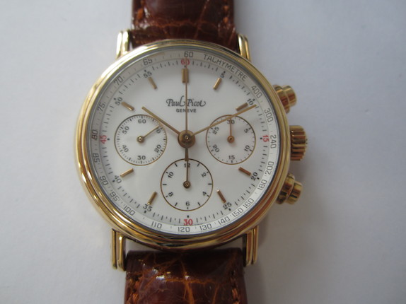 Bonhams : Paul Picot. An 18K rose gold manual wind chronograph wristwatch  Haut de Gamme, Ref4889-5191, No.064, Circa 2000