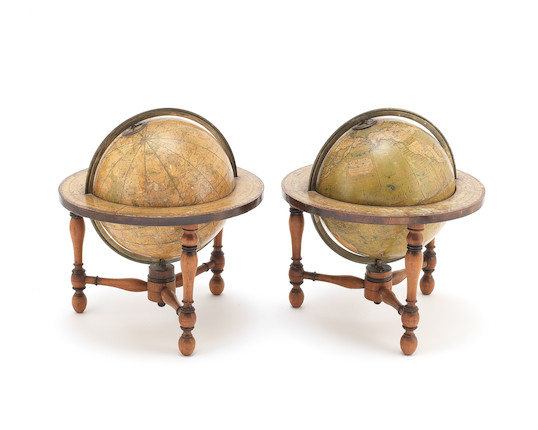 Bonhams A Pair Of 8 Inch Newtons Terrestrial And Celestial Table Globes English Published 1839 3965