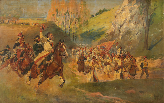 Bonhams : Jerzy Kossak (Polish, 1886-1955) The Uprising