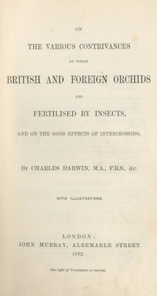 Bonhams : DARWIN (CHARLES) On the Various Contrivances by which British ...