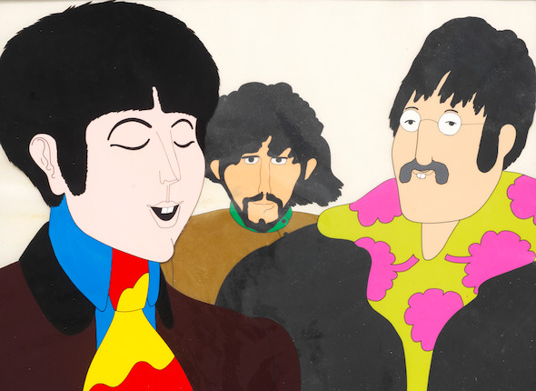Bonhams : The Beatles an original multi-layered animation cel set