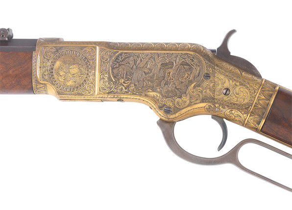 Rifle - Winchester, brass coloured 