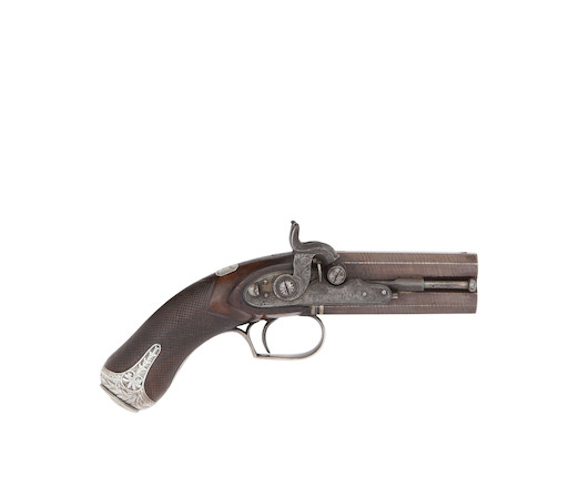 Bonhams : A 60-Bore Percussion Silver-Mounted Single-Trigger Over-And ...