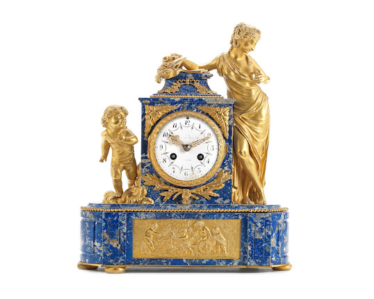 French louis xvi gilt bronze mantle clock