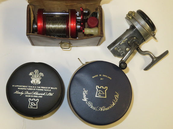 Bonhams : A Hardy The Golden Prince fly reel and three further reels