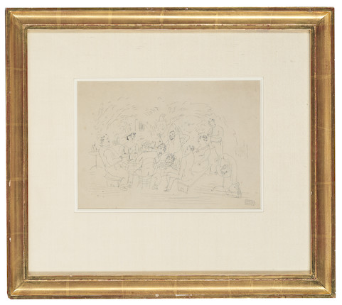 Bonhams : Jules Pascin (1885-1930) Personnages autour d'une table