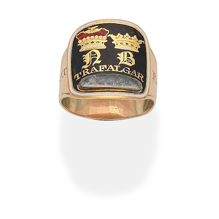 Bonhams : An Extraordinarily Rare Gold and Enamel Memorial Ring with ...