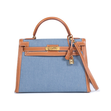 hermes denim bag