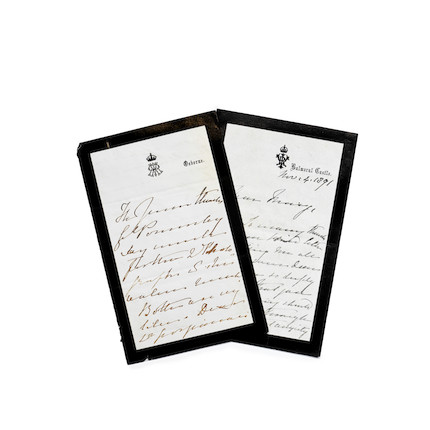 Bonhams : ROYALTY - QUEEN VICTORIA & PONSONBY FAMILY Two autograph