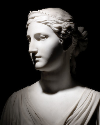 Premium Photo  Greek bust the face of a beautiful ancient woman carved in  stone and marble