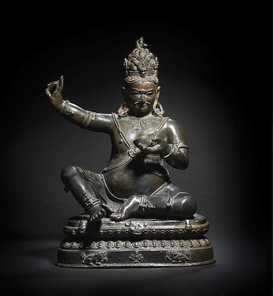 Bonhams Cornette de Saint Cyr : STATUETTE DE TSANGNYON HERUKA EN ...