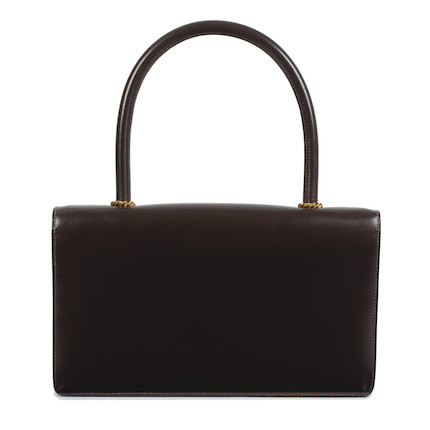 Bonhams : Hermès a Brown Box Leather Sac Escale c.1960s (includes dust bag)