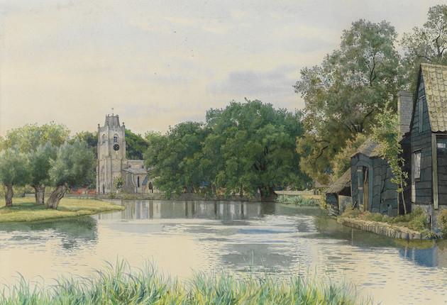 Bonhams : William Fraser Garden (British, 1856-1921) The Bridge at St ...