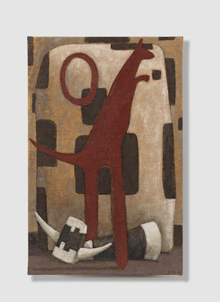 Bonhams : John Kelly (born 1965) Cow's Head and Red Roo, 2002