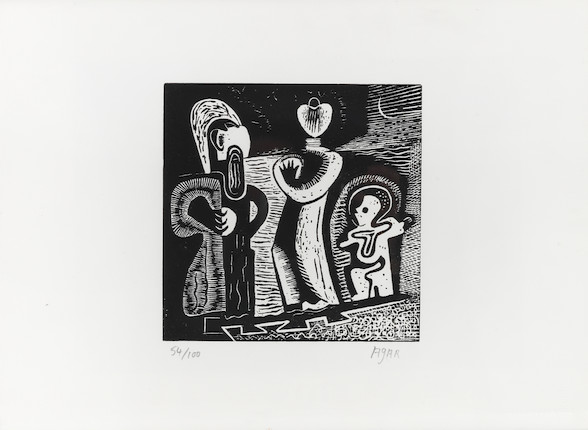 Bonhams : Eileen Agar (British, 1899-1991) Family Trio (together with a ...