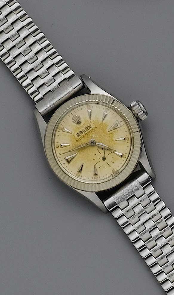 Bonhams A stainless steel automatic wristwatch Ref:6509, 1954