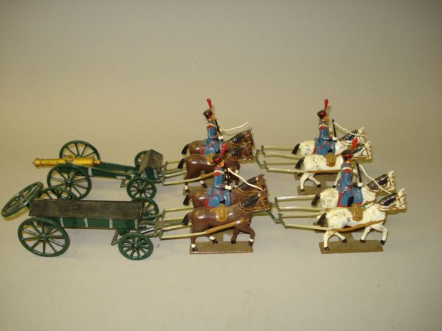 Figurine CBG – Attelage Artillerie Empire – Plomb Peint, Pièce De Collection