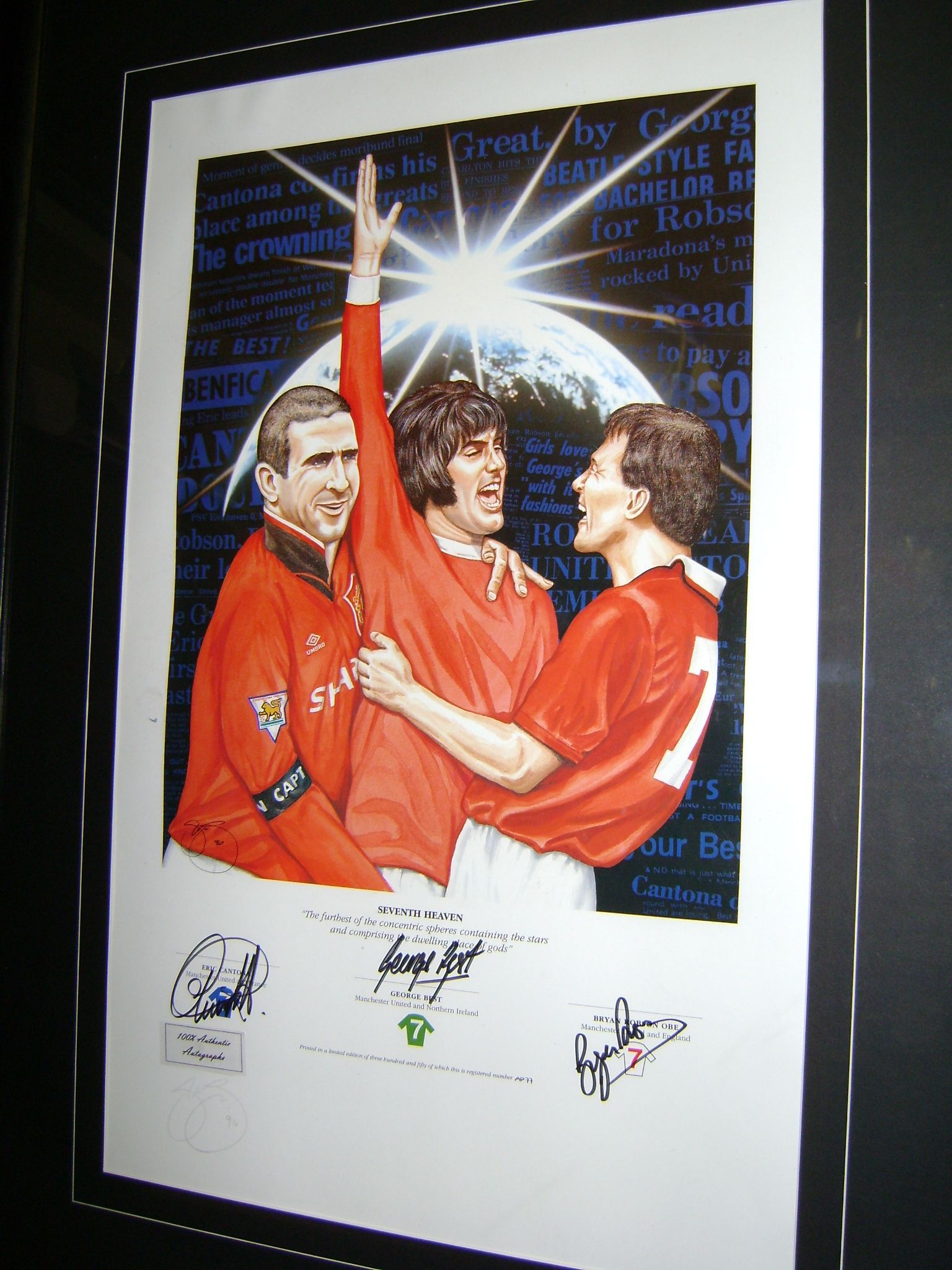 Bonhams : Manchester United 'Seventh Heaven' hand signed limited