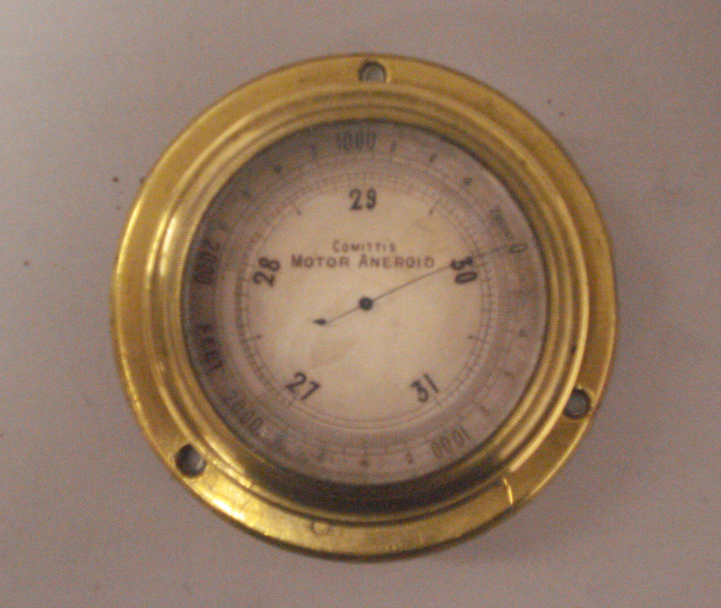 Bonhams Cars : A brass Veteran/Vintage Motor Aneroid Altimeter by Comitti,