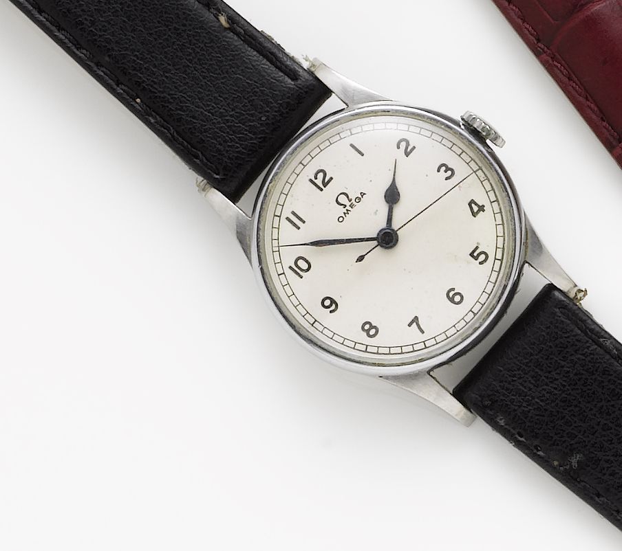 Bonhams A stainless steel manual wind military