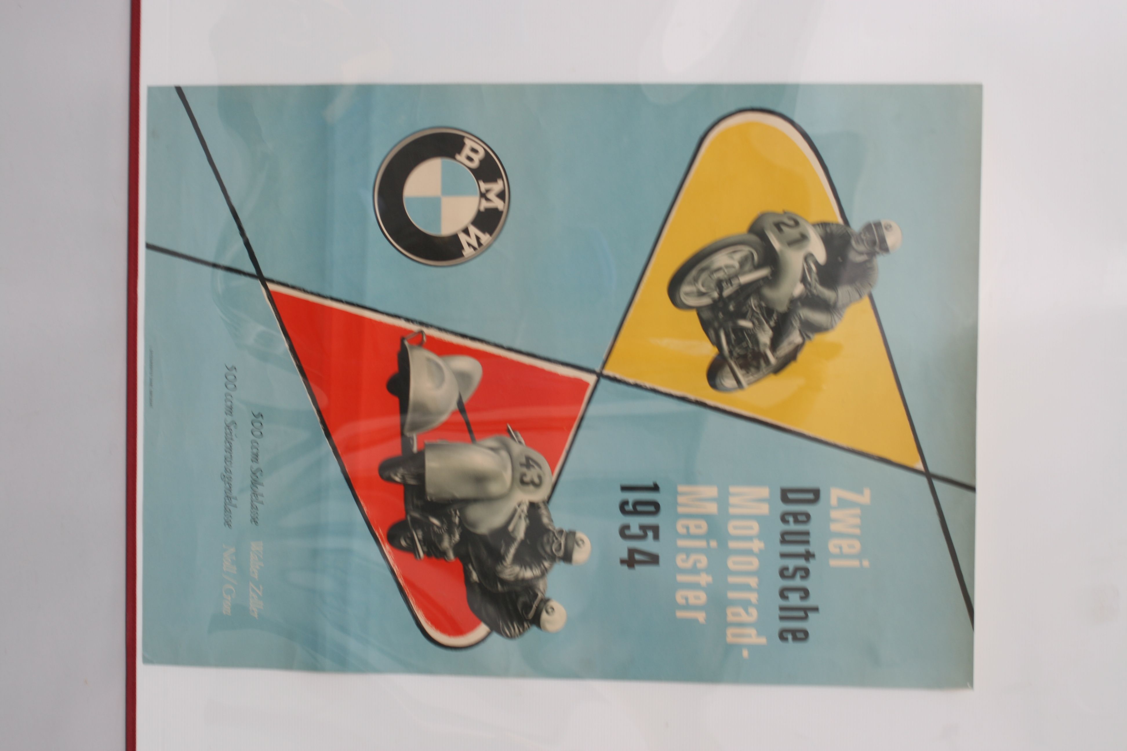 Bonhams Cars : A rare BMW Factory Motorcycle poster, 1954,