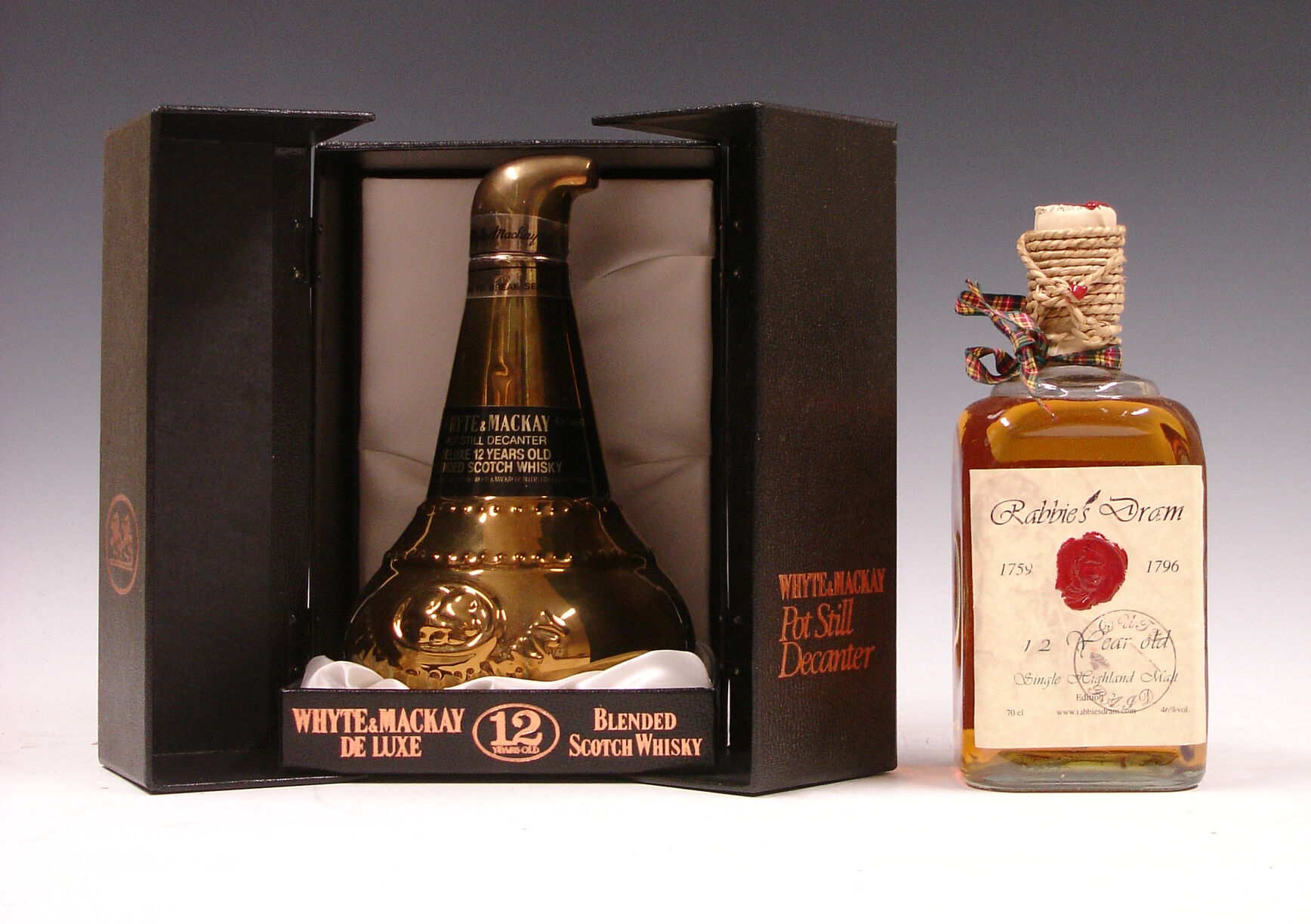 Bonhams : Whyte & MacKay Pot Still Decanter-12 year oldRabbie