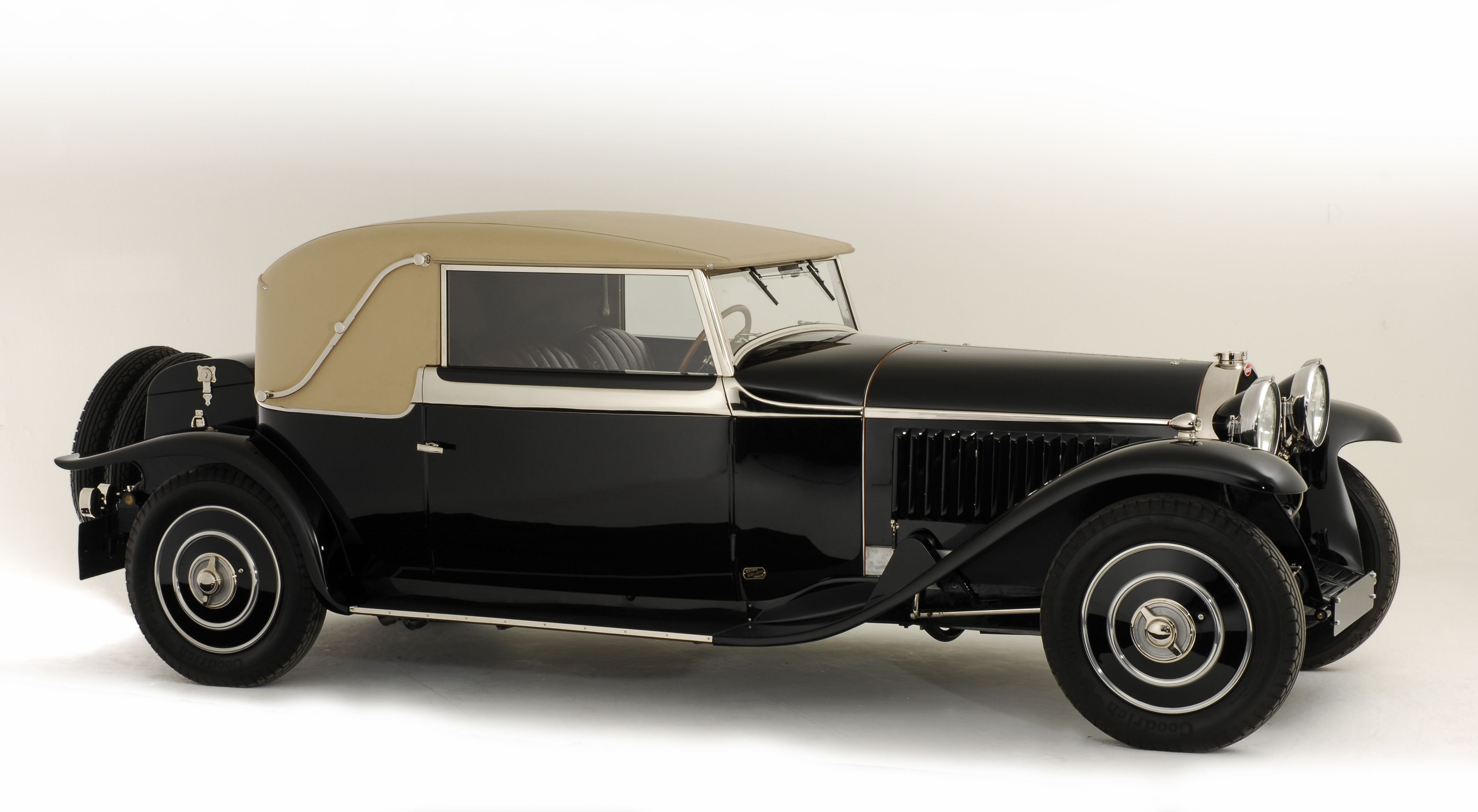 A 1930 Bugatti Cabriolet Type 46 at the Musée National de l'Automobile