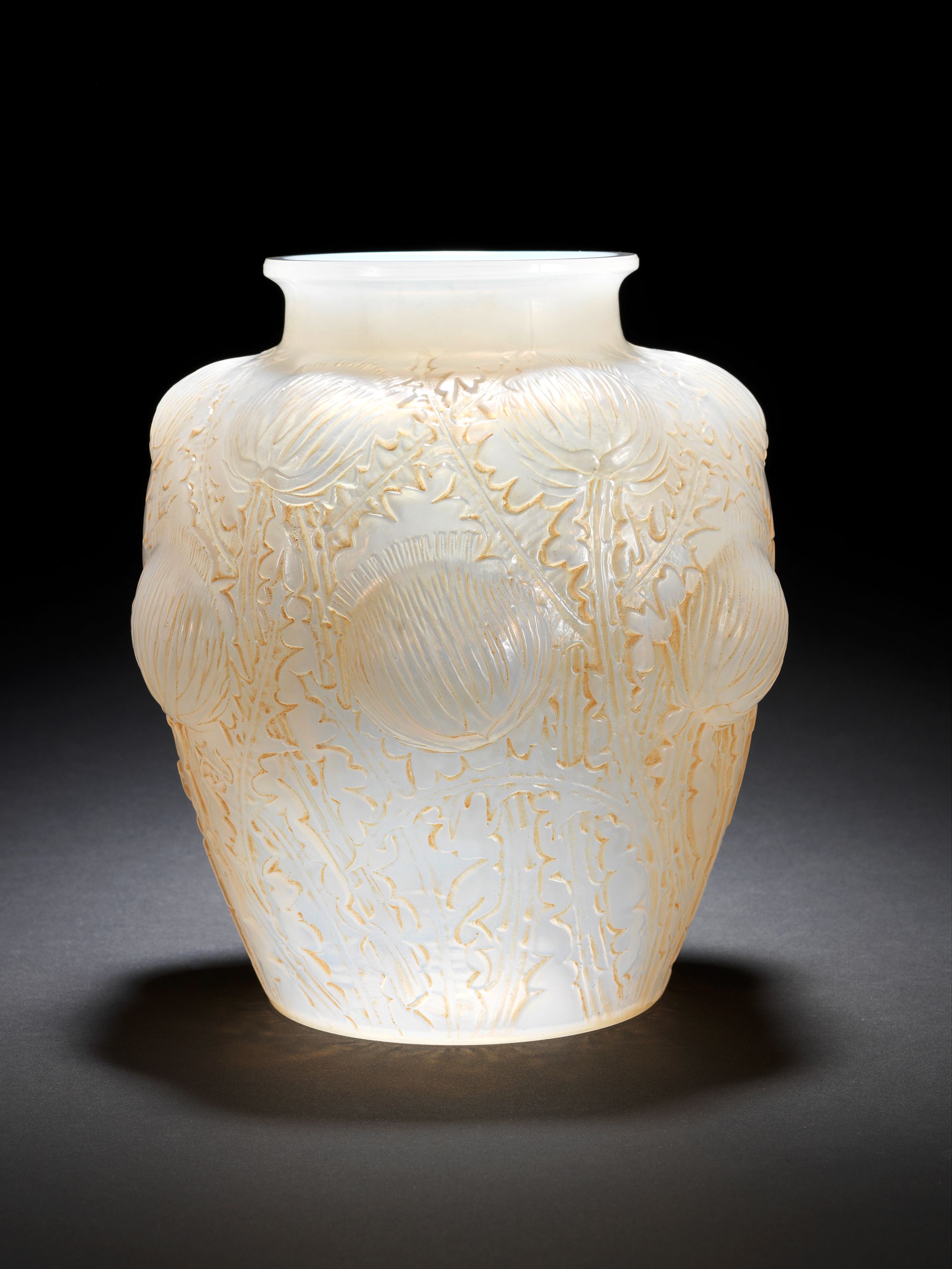 Bonhams René Lalique 'Domrémy' an Opalescent Glass Vase, design 1926