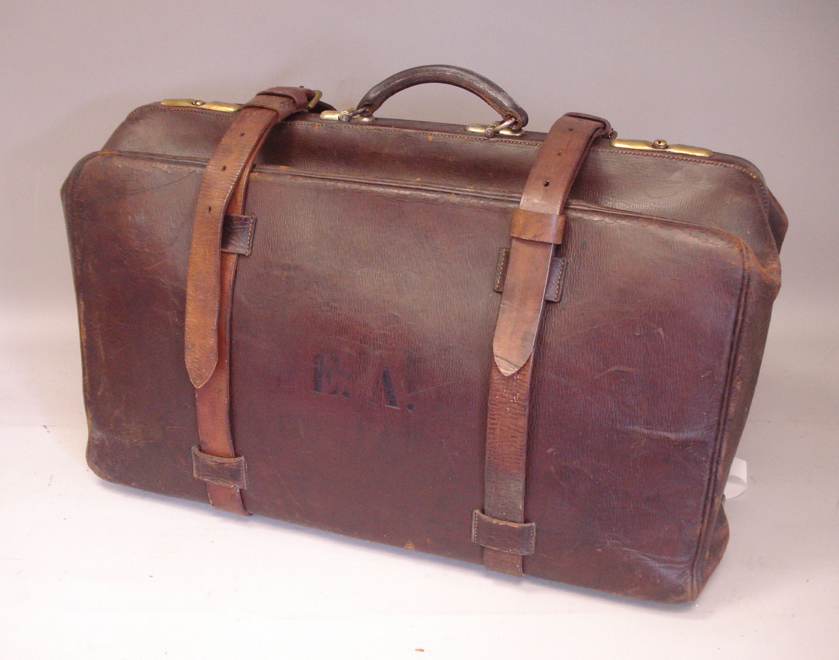 Bonhams Cars A large brown leather Gladstone bag, by John Pound