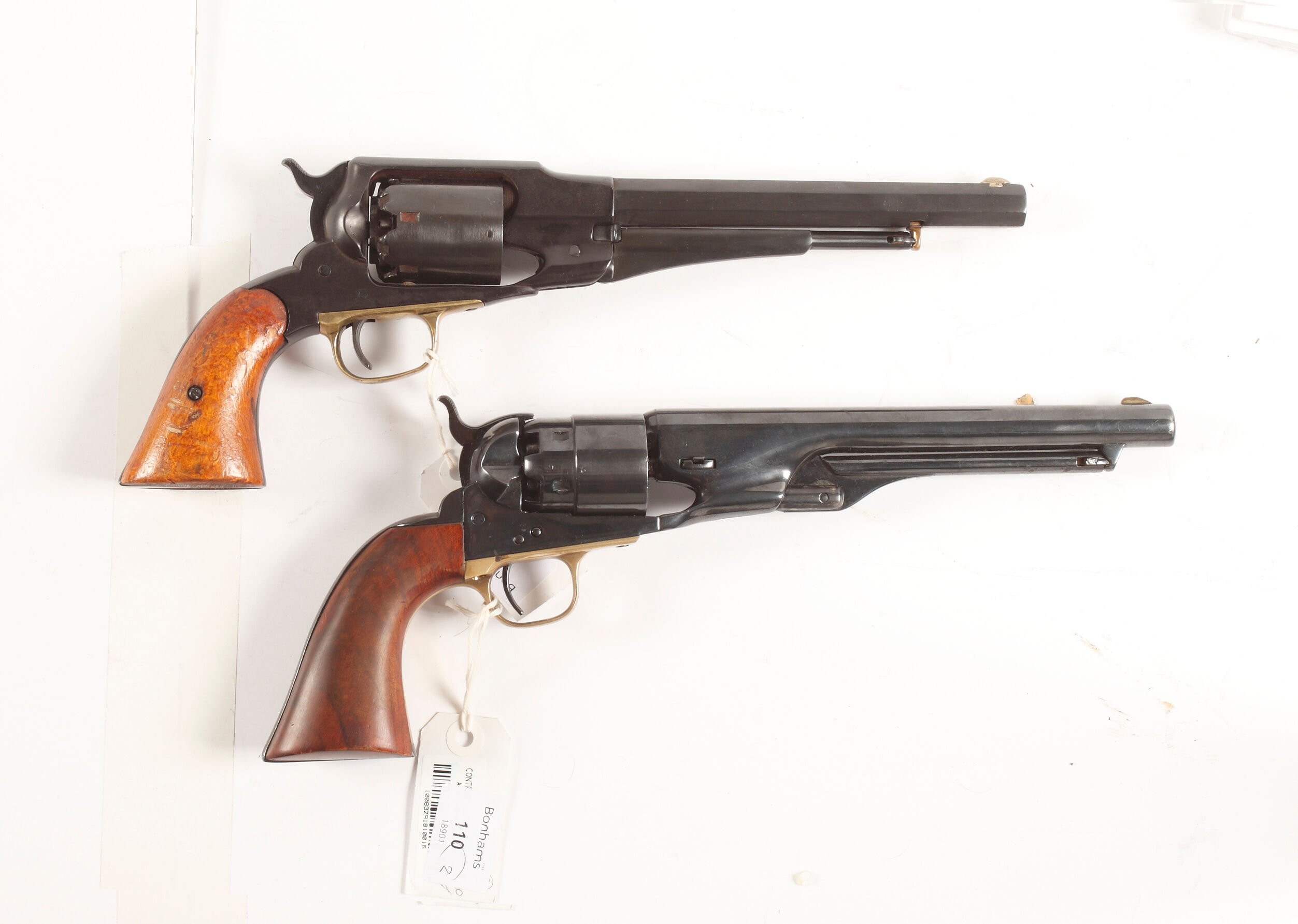 Bonhams : Two Refinished Six-Shot Percussion Revolvers