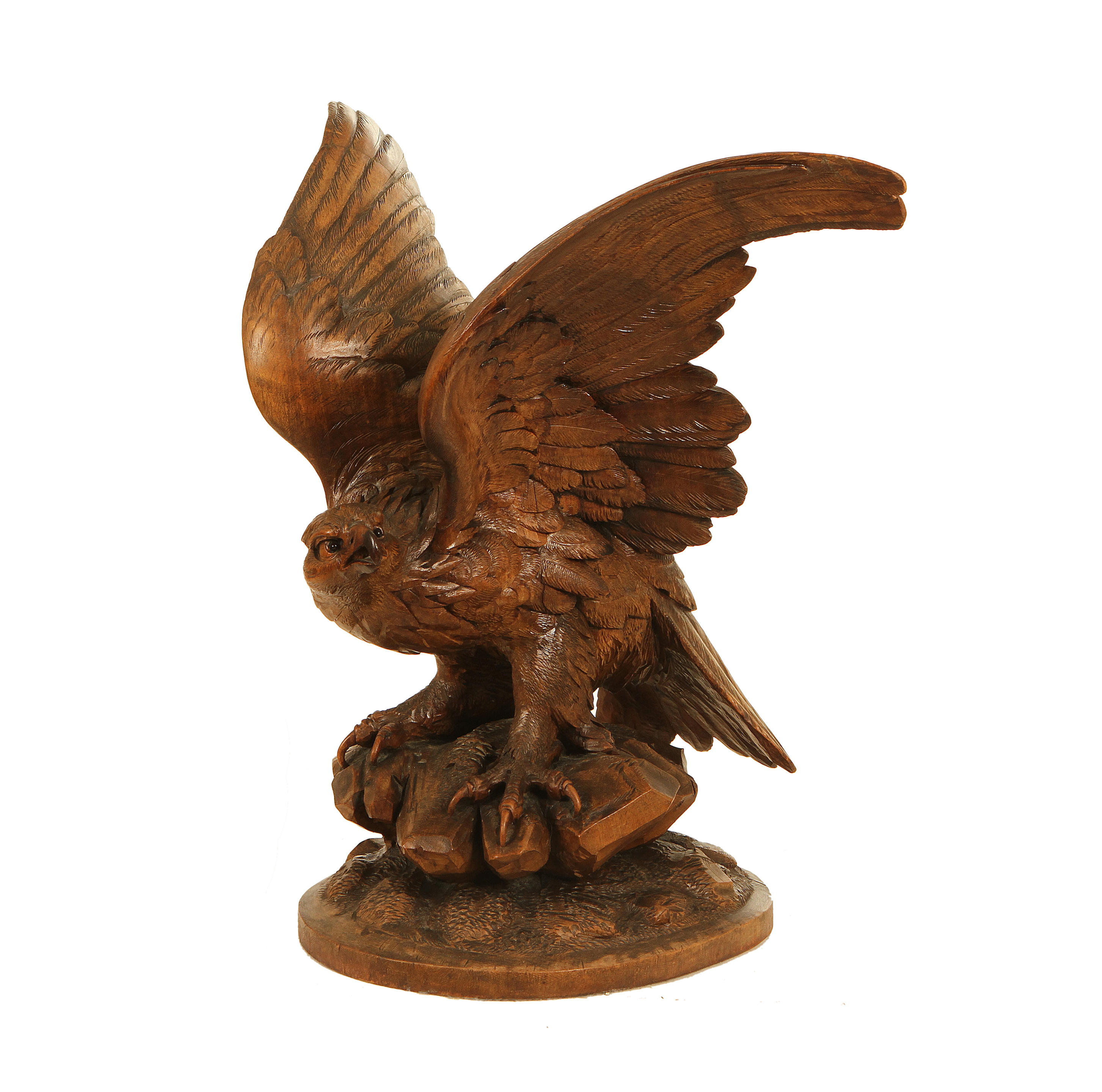 Bonhams : A late 19th century Swiss Black Forest carved wood