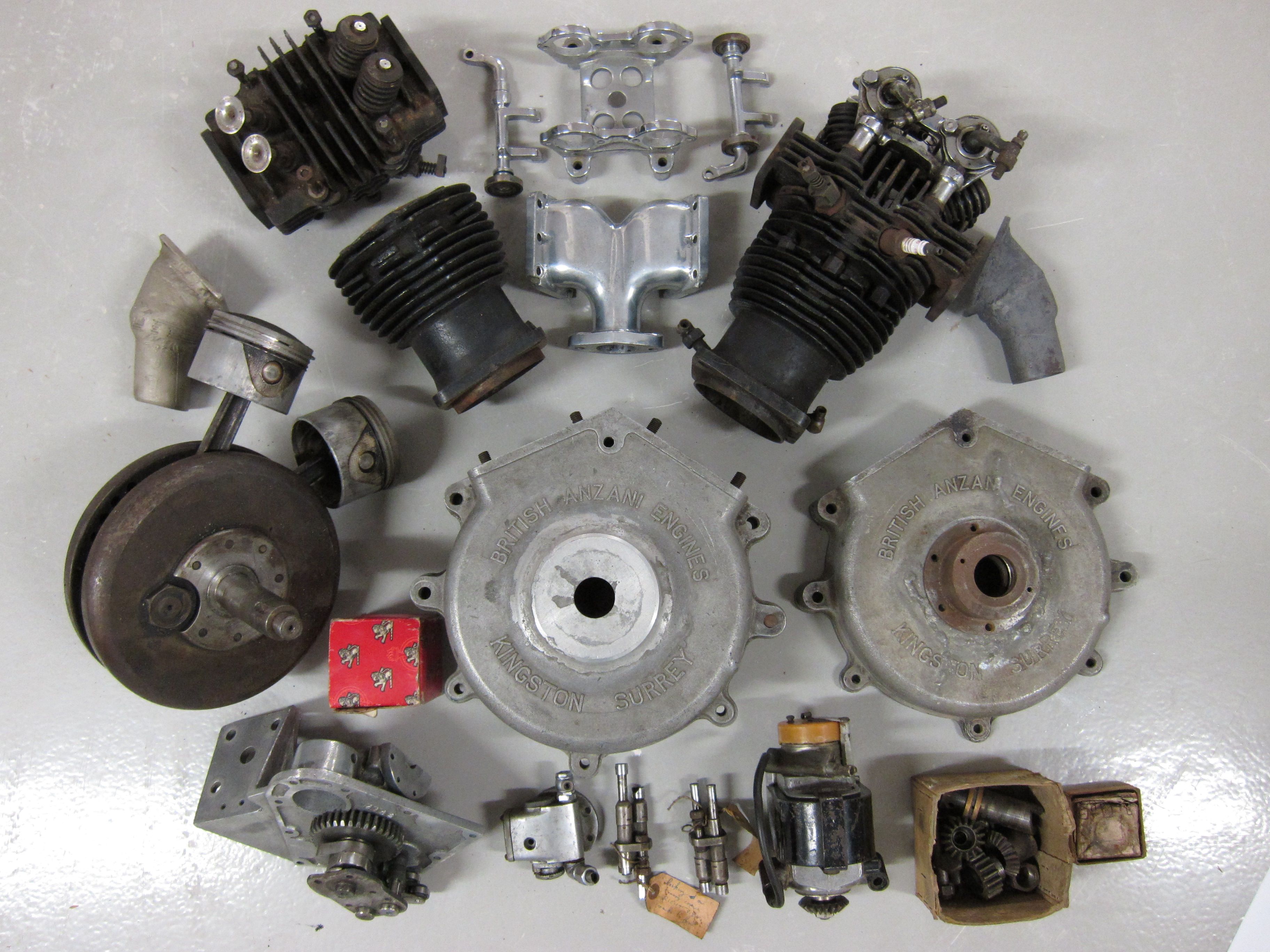 Bonhams Cars : A British Anzani 8-valve 1098cc V-twin engine,
