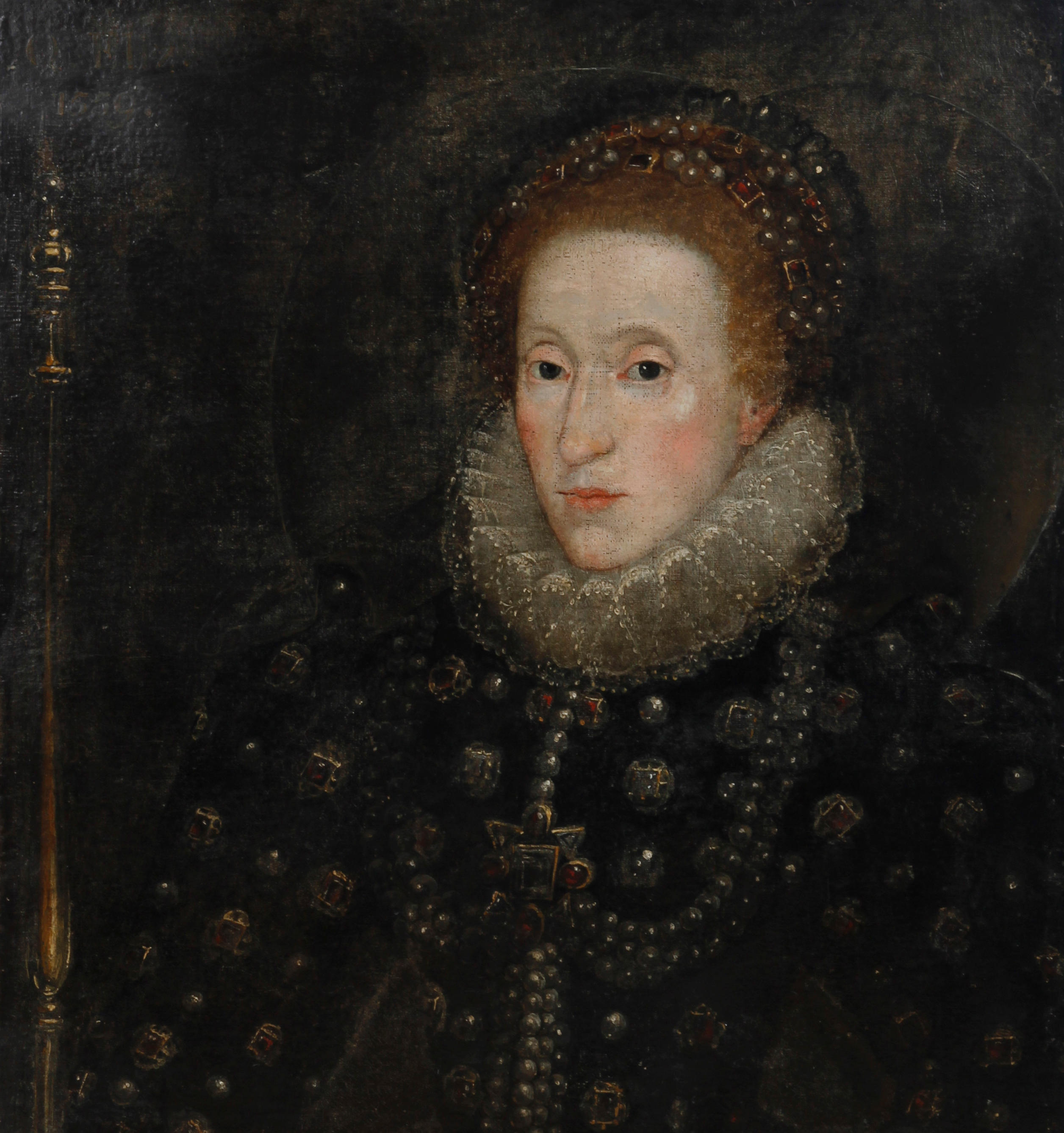 Sieve Portrait of Queen Elizabeth I in Ceremonial Costume, c.1583 (oil on  canvas)