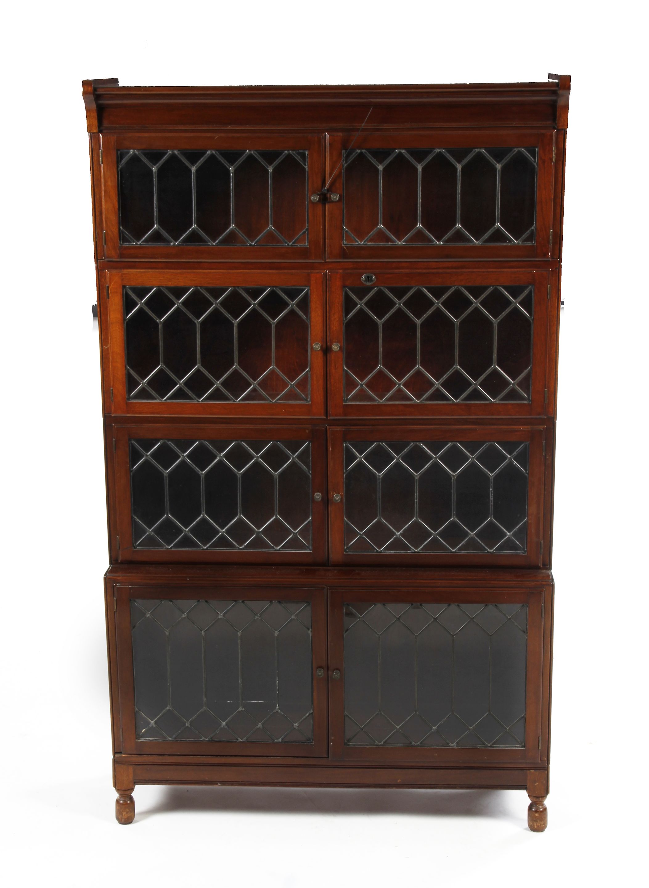Bonhams An enclosed mahogany foursection bookcase
