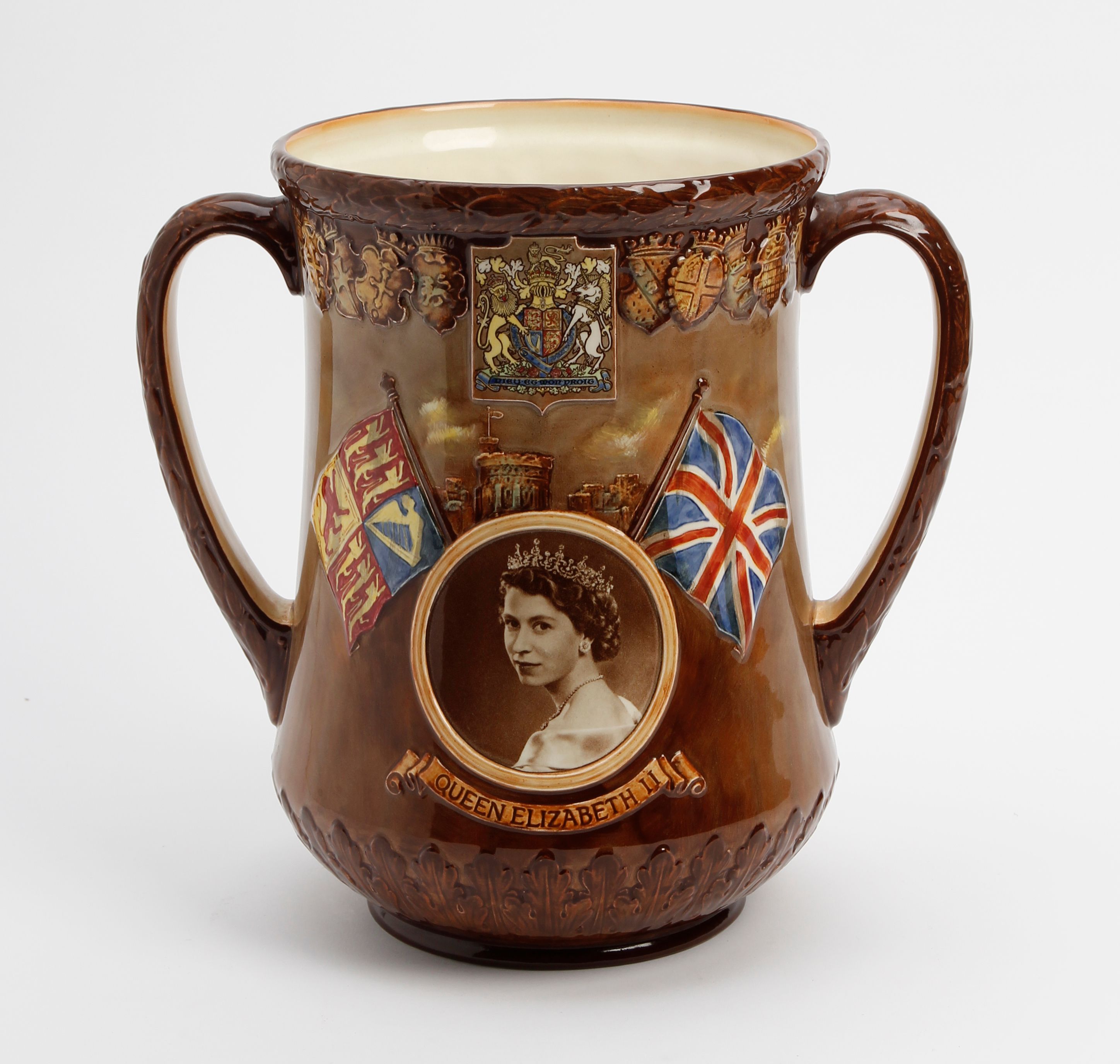 Bonhams : Jugs A Royal Doulton limited edition loving cup to 