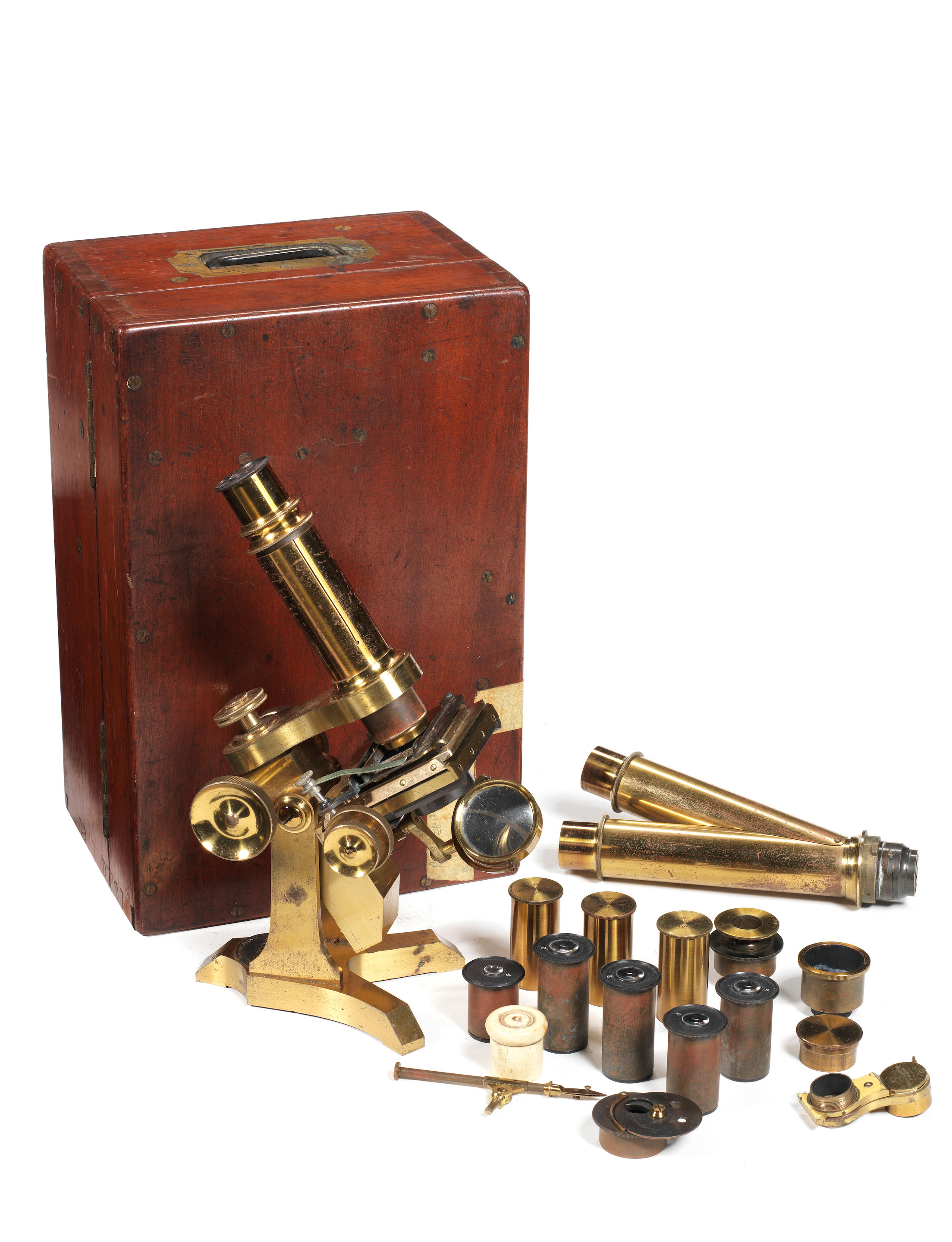 Bonhams A Pillischer Monocular Binocular International Compound Microscope English Circa 1900