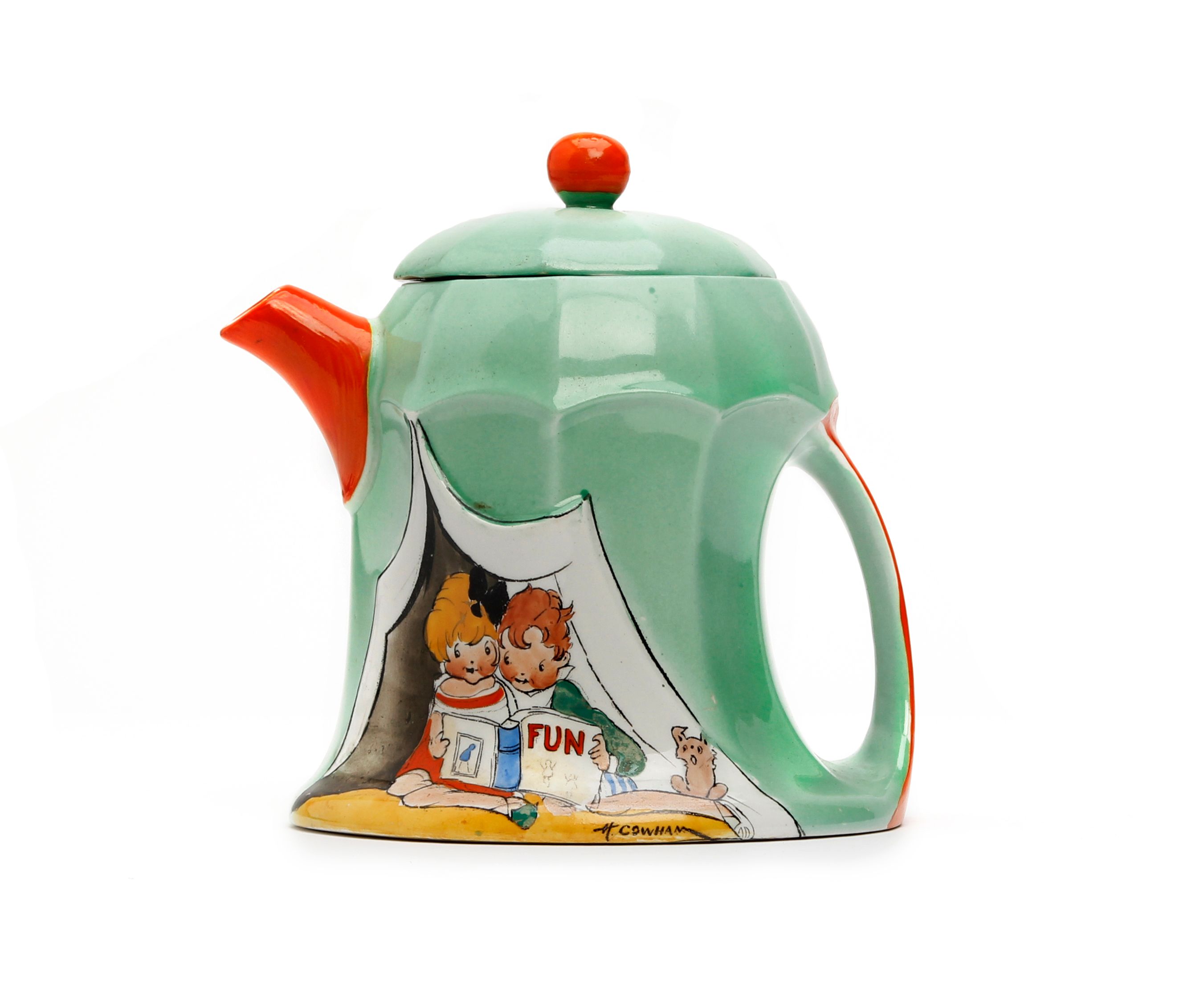 Bonhams A Shelley Nursery teapot designed by Hilda Cowhan Circa 1930