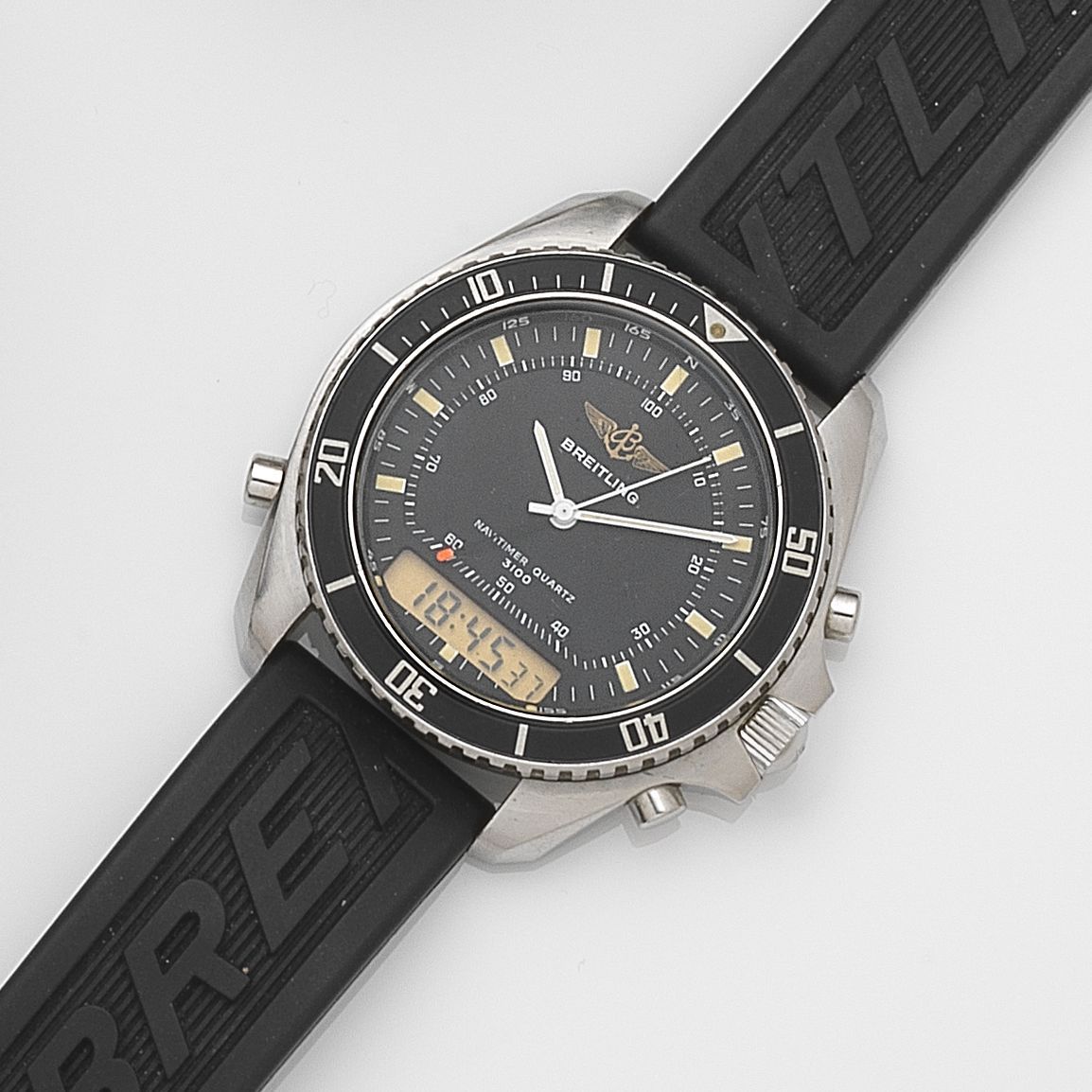 Bonhams : Breitling. A stainless steel quartz calendar chronograph 