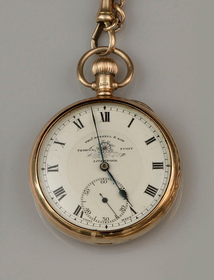 A 9ct gold open face pocket watch, by Thomas Russell Bonhams