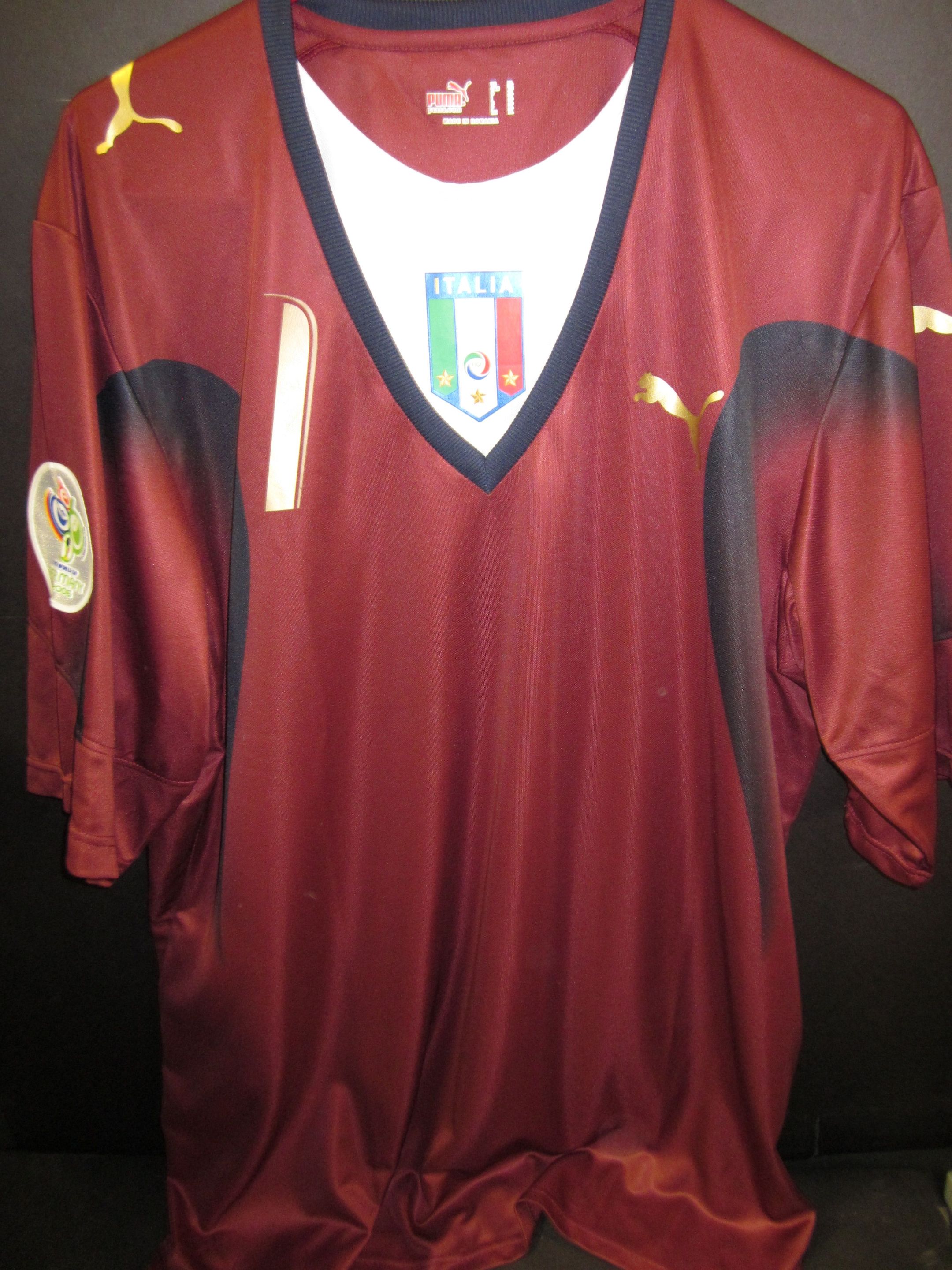 Italy 2006 World Cup Kit 2006 Italy World Cup Signed Jersey Top