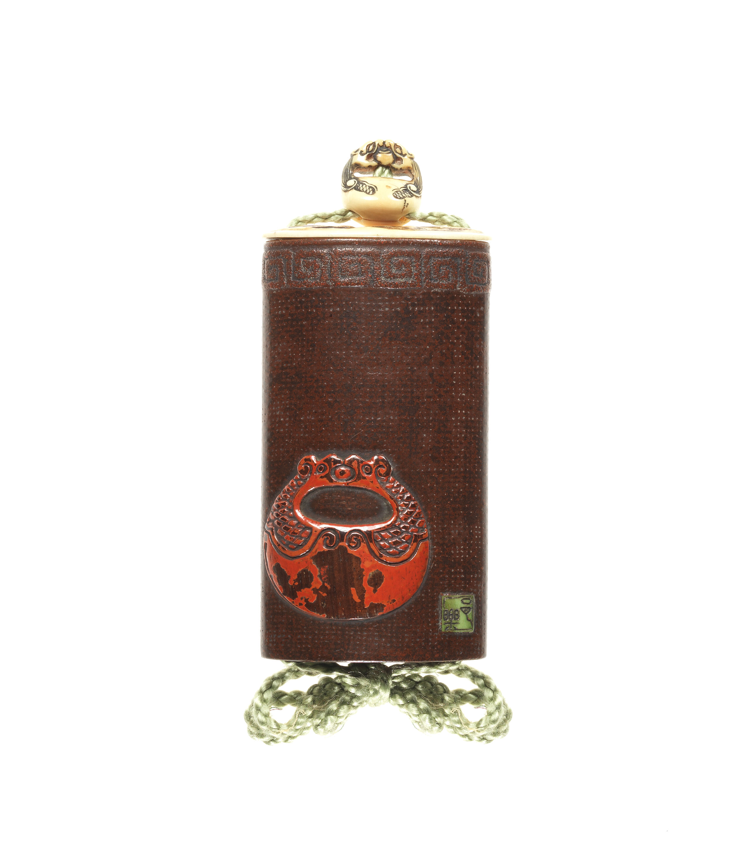 Bonhams : An unusual lacquered tonkotsu By Oraku, 19th century