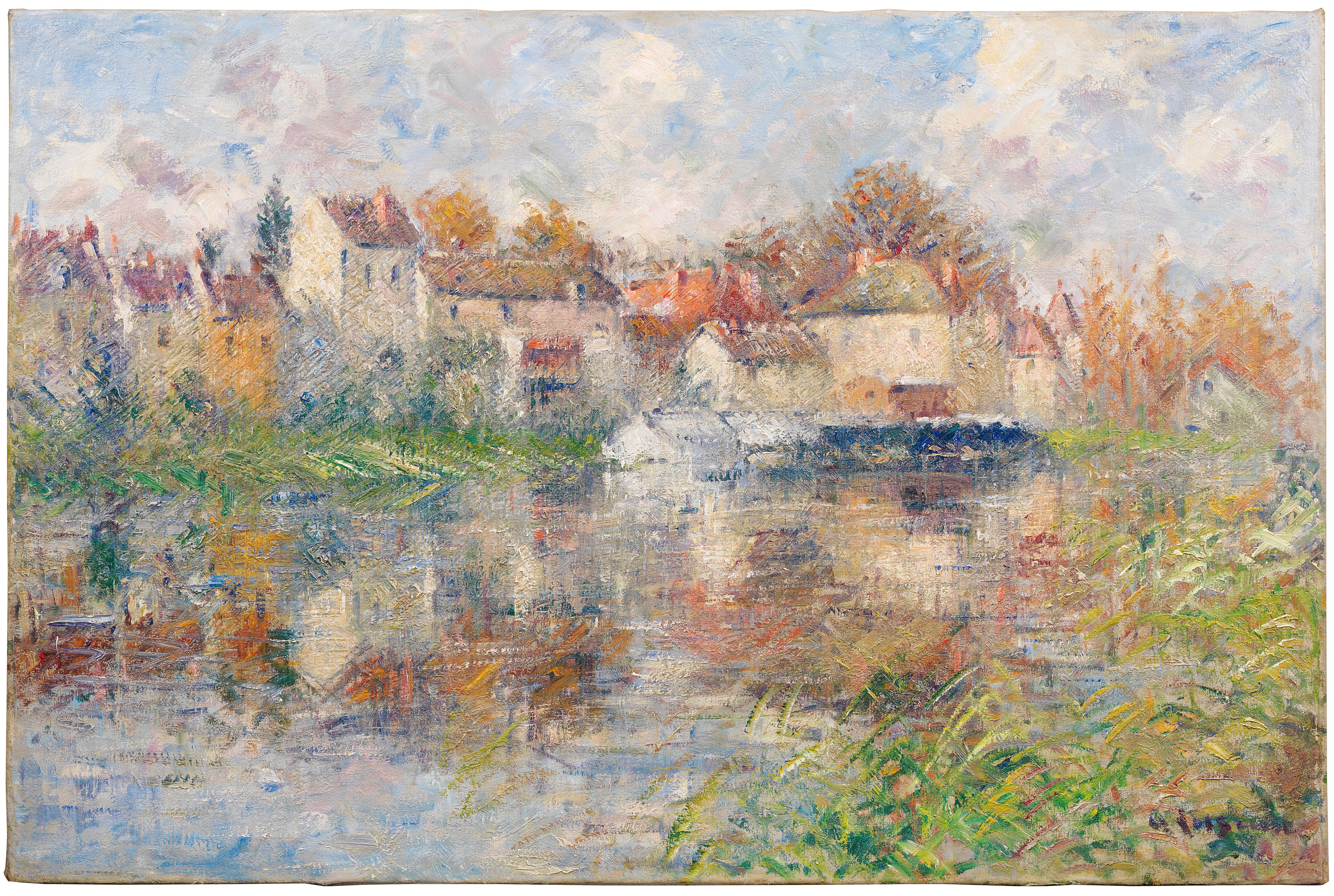 Bonhams : Gustave Loiseau (French, 1865-1935) Village au bord de L 