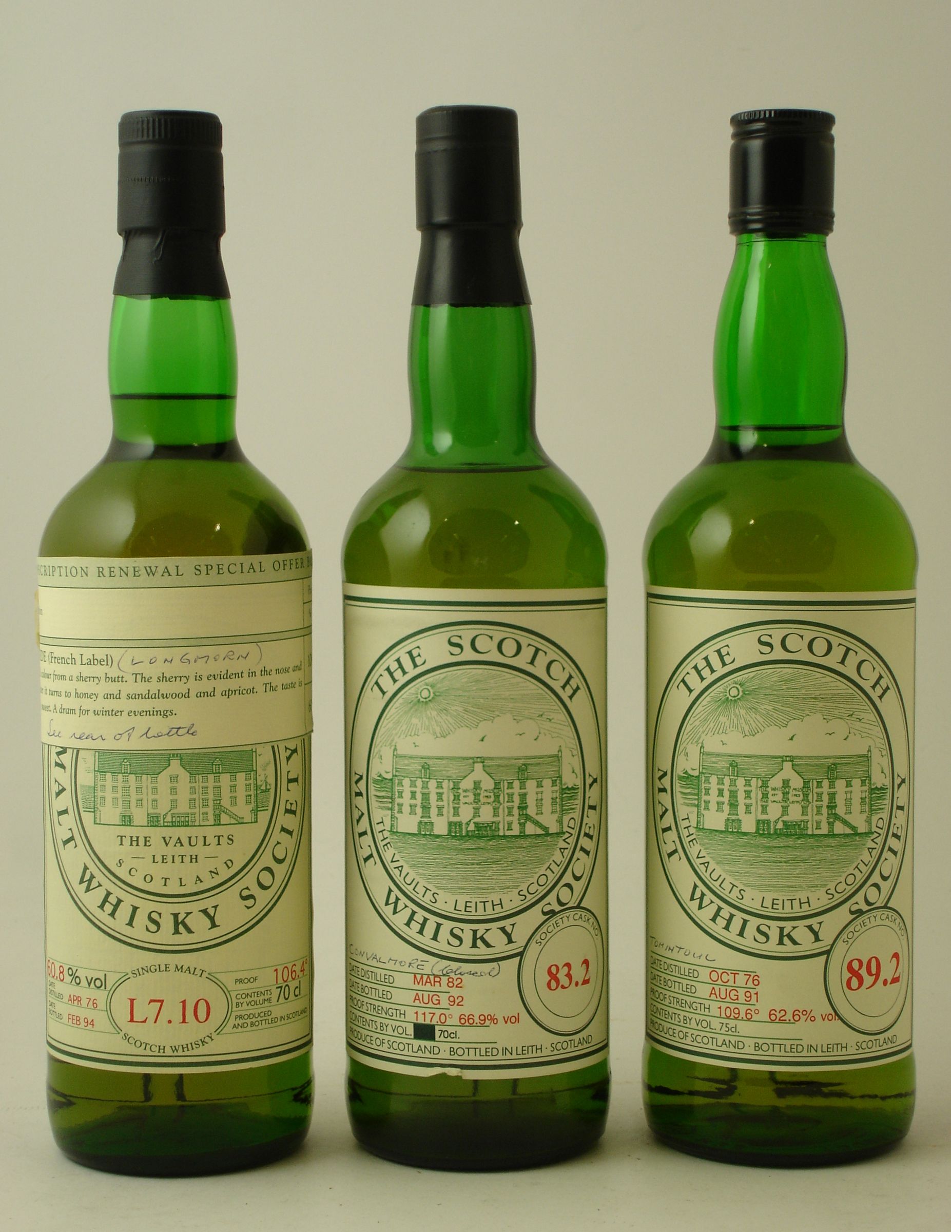 Bonhams : SMWS L7.10 SMWS 83.2 SMWS 89.2